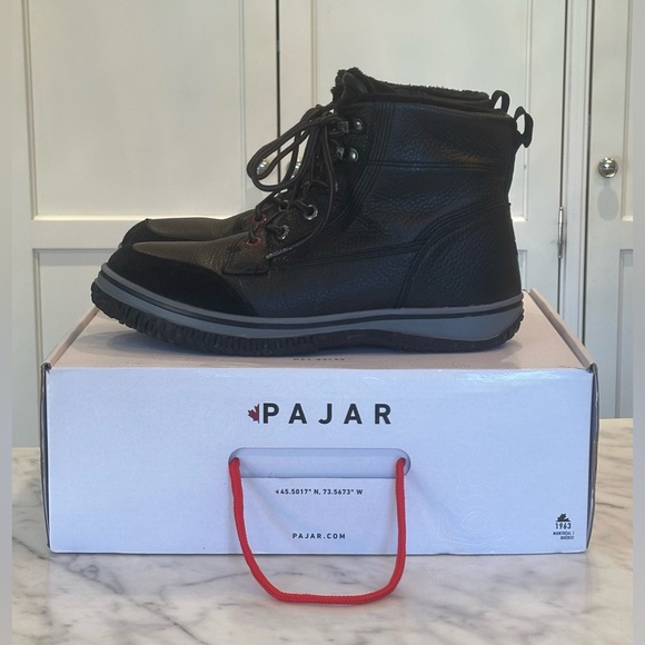 PAJAR CANADA GALVER Black Lace & Zip-Up Boots - Men’s Size 10 - Picture 1 of 16